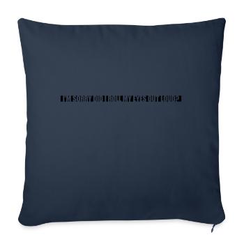 Roulez mes yeux - Housse de coussin décorative 45 x 45 cm - bleu marine - Devant