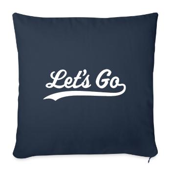Allons-y - Housse de coussin décorative 45 x 45 cm - bleu marine - Devant