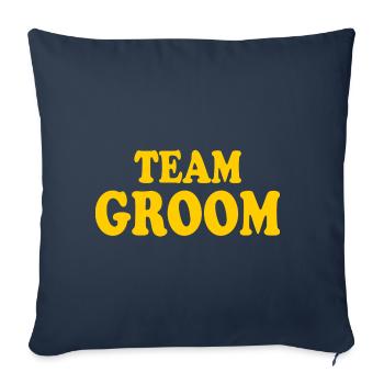 Team groom - Housse de coussin décorative 45 x 45 cm - bleu marine - Devant