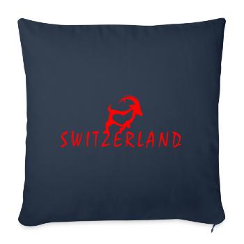 Switzerland Steinbock - Sofakissenbezug 45 x 45 cm - Navy - Vorne