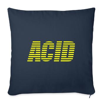 acid house techno - Sofa pillowcase 17,3'' x 17,3'' (45 x 45 cm) - navy - Front