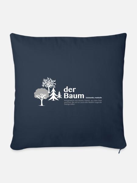 Der Baum - Sofakissenbezug 45 x 45 cm - Navy