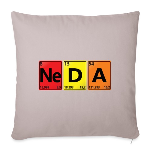 NEDA - Dein Name im Chemie-Look - Sofakissenbezug 45 x 45 cm