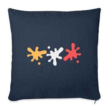 Taches de couleur dans les couleurs lesbiennes Pride - Housse de coussin décorative 45 x 45 cm - bleu marine - Devant