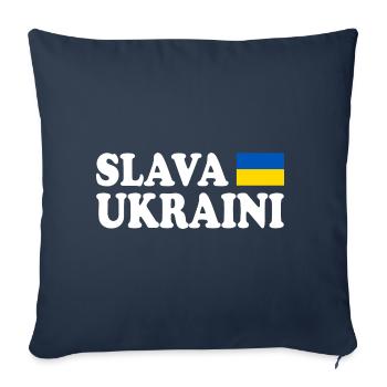 Slava ukraini - Sofakissenbezug 45 x 45 cm - Navy - Vorne
