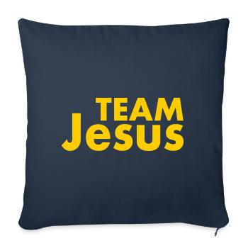 Team jesus - Sofa pillowcase 17,3'' x 17,3'' (45 x 45 cm) - navy - Front