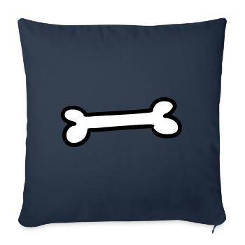 Dog Bone Gift Dog Lover Dog Snack - Sofa pillowcase 17,3'' x 17,3'' (45 x 45 cm) - navy - Front