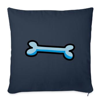 os coloré os de chien idée cadeau chien - Housse de coussin décorative 45 x 45 cm - bleu marine - Devant