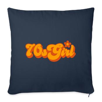 70s Girl 70s Girl Hippie - Sofa pillowcase 17,3'' x 17,3'' (45 x 45 cm) - navy - Front