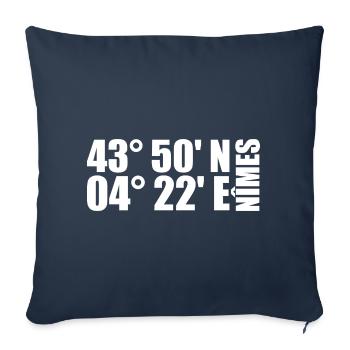 Coordonnées de Nîmes - Housse de coussin décorative 45 x 45 cm - bleu marine - Devant