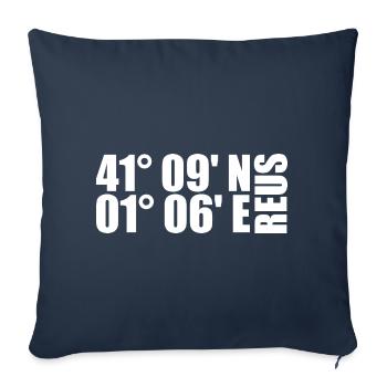 Reus Coordinates - Sofa pillowcase 17,3'' x 17,3'' (45 x 45 cm) - navy - Front