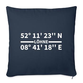 Wages Coordinates - Sofa pillowcase 17,3'' x 17,3'' (45 x 45 cm) - navy - Front