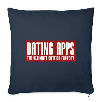 DATING APPS - THE ULTIMATE CATFISH FACTORY - Sofakissenbezug 45 x 45 cm - Navy - Vorne