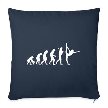 Yoga Gymnastique Cadeau Evolution Namaste - Housse de coussin décorative 45 x 45 cm - bleu marine - Devant