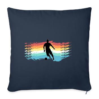 Fussball - Sofakissenbezug 45 x 45 cm - Navy - Vorne
