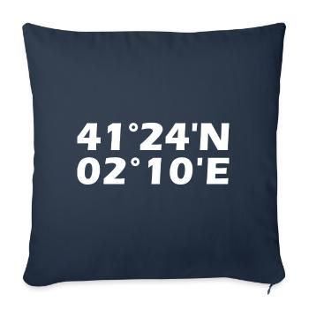 Barcelona Coordinates - Sofa pillowcase 17,3'' x 17,3'' (45 x 45 cm) - navy - Front