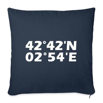 Perpignan coordinates - Sofa pillowcase 17,3'' x 17,3'' (45 x 45 cm) - navy - Front