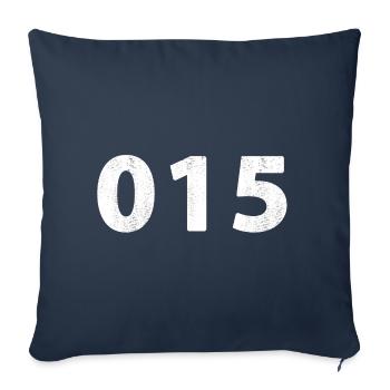 015 Delft Nootdorp Pijnacker Delfgauw Schipluiden - Housse de coussin décorative 45 x 45 cm - bleu marine - Devant