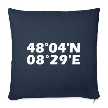 Coordonnées de Villingen-Schwenningen - Housse de coussin décorative 45 x 45 cm - bleu marine - Devant