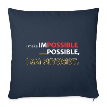 I love physics! - Sofa pillowcase 17,3'' x 17,3'' (45 x 45 cm) - navy - Front