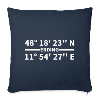 Erding coordinates - Sofa pillowcase 17,3'' x 17,3'' (45 x 45 cm) - navy - Front