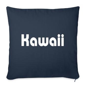 Anime Quote Kawaii - Chemise Anime - Housse de coussin décorative 45 x 45 cm - bleu marine - Devant