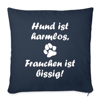 Hund Hunde - Sofakissenbezug 45 x 45 cm - Navy - Vorne