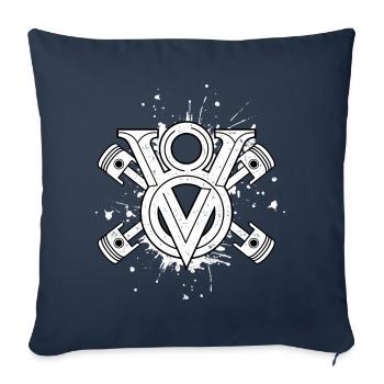 V8 cylinder engine design for muscle car fans - Sofa pillowcase 17,3'' x 17,3'' (45 x 45 cm) - navy - Front