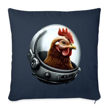 Astronaut Chicken Astronaut Chicken - Sofa pillowcase 17,3'' x 17,3'' (45 x 45 cm) - navy - Front