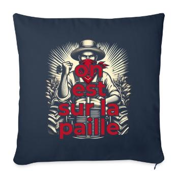 We're on the fence - Sofa pillowcase 17,3'' x 17,3'' (45 x 45 cm) - navy - Front