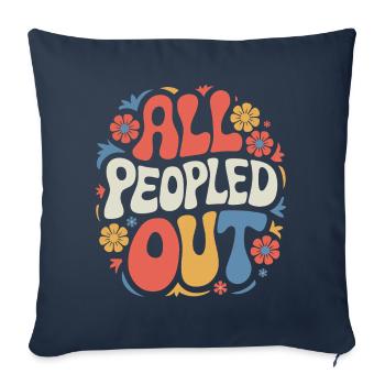 Introvertierter asozialer introvertierter - Sofakissenbezug 45 x 45 cm - Navy - Vorne
