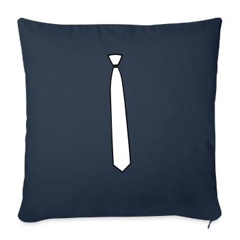Cravate cravate pour imitation de costume - Housse de coussin décorative 45 x 45 cm - bleu marine - Devant