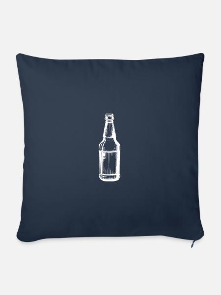 Bierflasche Bier Trinken Symbol - Sofakissenbezug 45 x 45 cm - Navy
