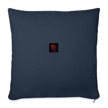T Rex - Housse de coussin décorative 45 x 45 cm - bleu marine - Devant