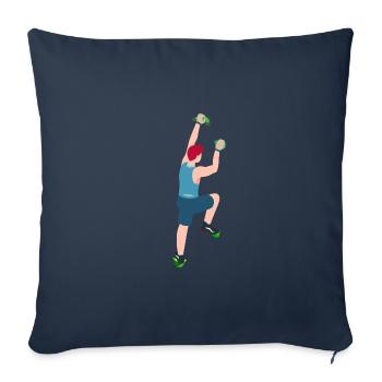 Climbing, bouldering, sport climbing, climbing wall - Sofa pillowcase 17,3'' x 17,3'' (45 x 45 cm) - navy - Front