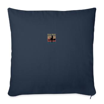 USA physical therapist Rretro Student - Sofa pillowcase 17,3'' x 17,3'' (45 x 45 cm) - navy - Front