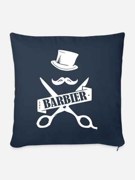 barber barbier shirt - Sofakissenbezug 45 x 45 cm - Navy
