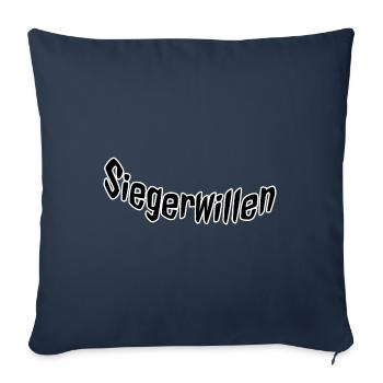Volonté de gagner - Housse de coussin décorative 45 x 45 cm - bleu marine - Devant