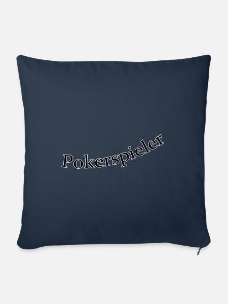 Pokerspieler - Sofakissenbezug 45 x 45 cm - Navy