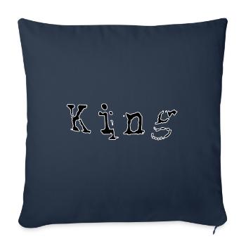 Roi - Housse de coussin décorative 45 x 45 cm - bleu marine - Devant