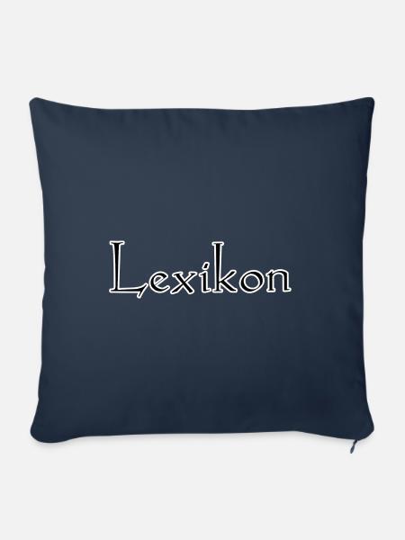 Lexikon - Sofakissenbezug 45 x 45 cm - Navy