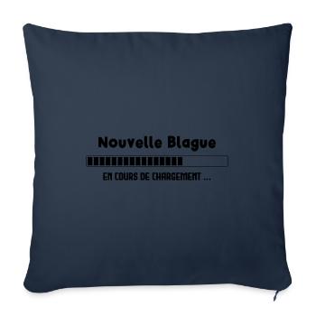 Blague de Papa en Cours Cadeau - Housse de coussin décorative 45 x 45 cm - bleu marine - Devant