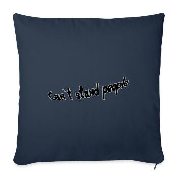 Je ne supporte pas les gens - Housse de coussin décorative 45 x 45 cm - bleu marine - Devant