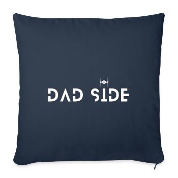 Collection - "Dad Side Star Ship" - White Design - Housse de coussin décorative 45 x 45 cm - bleu marine - Devant