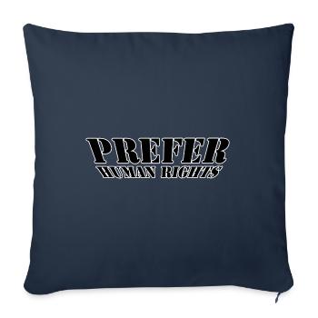 Prefer human rights - Sofakissenbezug 45 x 45 cm - Navy - Vorne