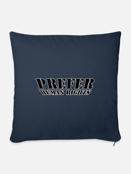 Prefer human rights - Sofakissenbezug 45 x 45 cm - Navy