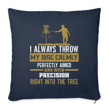 Disc Golf Player Frisbee Player - Sofa pillowcase 17,3'' x 17,3'' (45 x 45 cm) - navy - Front