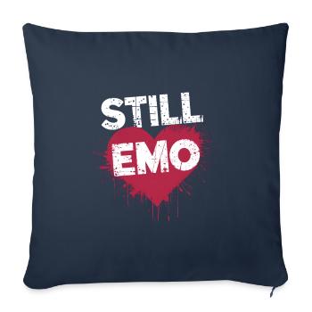 Toujours Emo ! Emo Goth Alternative - Housse de coussin décorative 45 x 45 cm - bleu marine - Devant