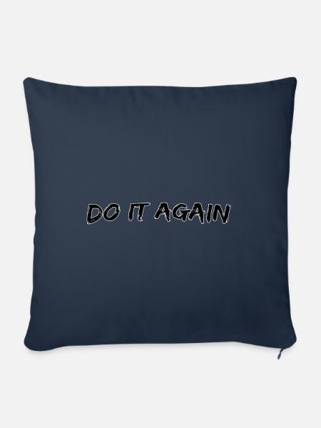 Do it again - Sofakissenbezug 45 x 45 cm - Navy
