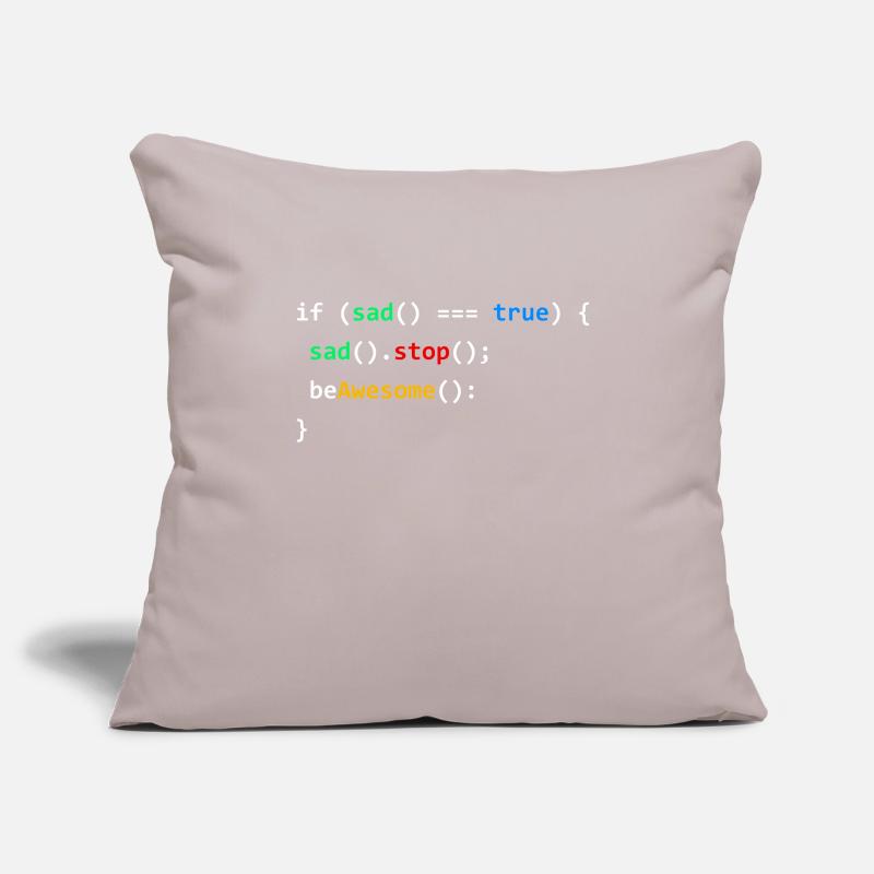 If Sad Be Awesome Coding Programming Nerd Gift Sofakissenbezug 45 x 45 cm